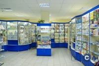 Современное аптечное оборудование нередко выполняют в зеленом или синем цвете